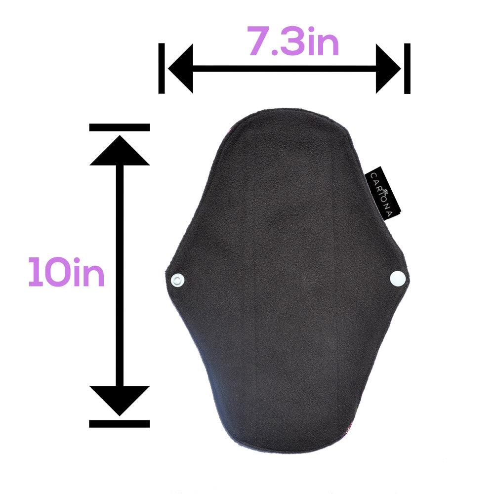 Cariona Regular reusable cloth pad — 10 inch for light to medium flow
